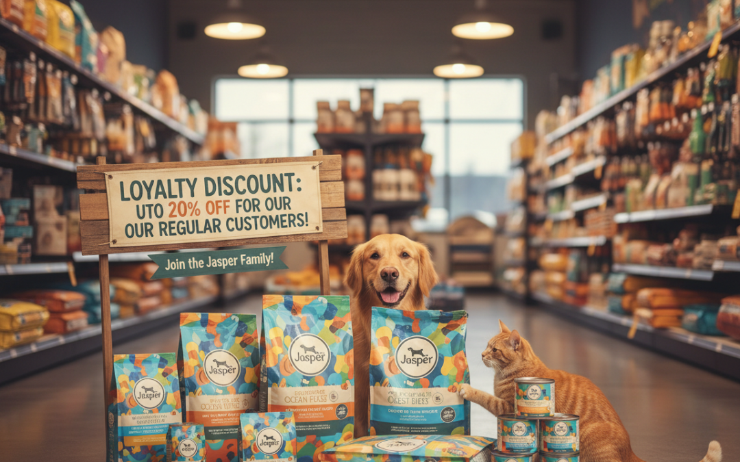 Nákup krmiva Jasper so zľavou pre verných zákazníkov