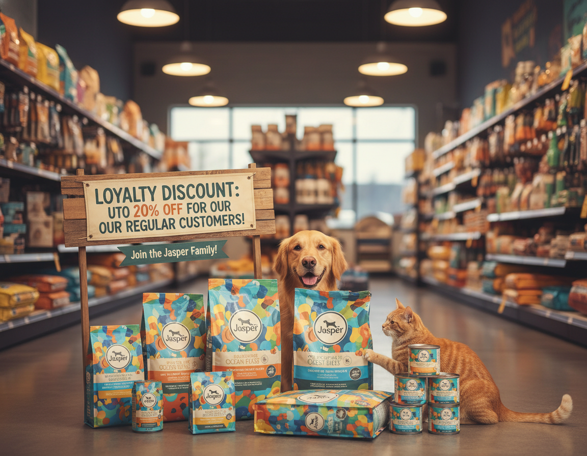 vernostná zľava na krmivo Jasper