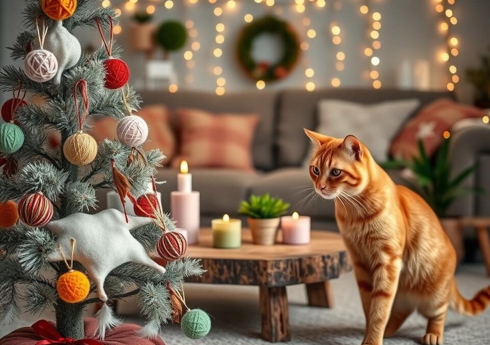 Tipy na vianočné dekorácie priateľské k mačkám