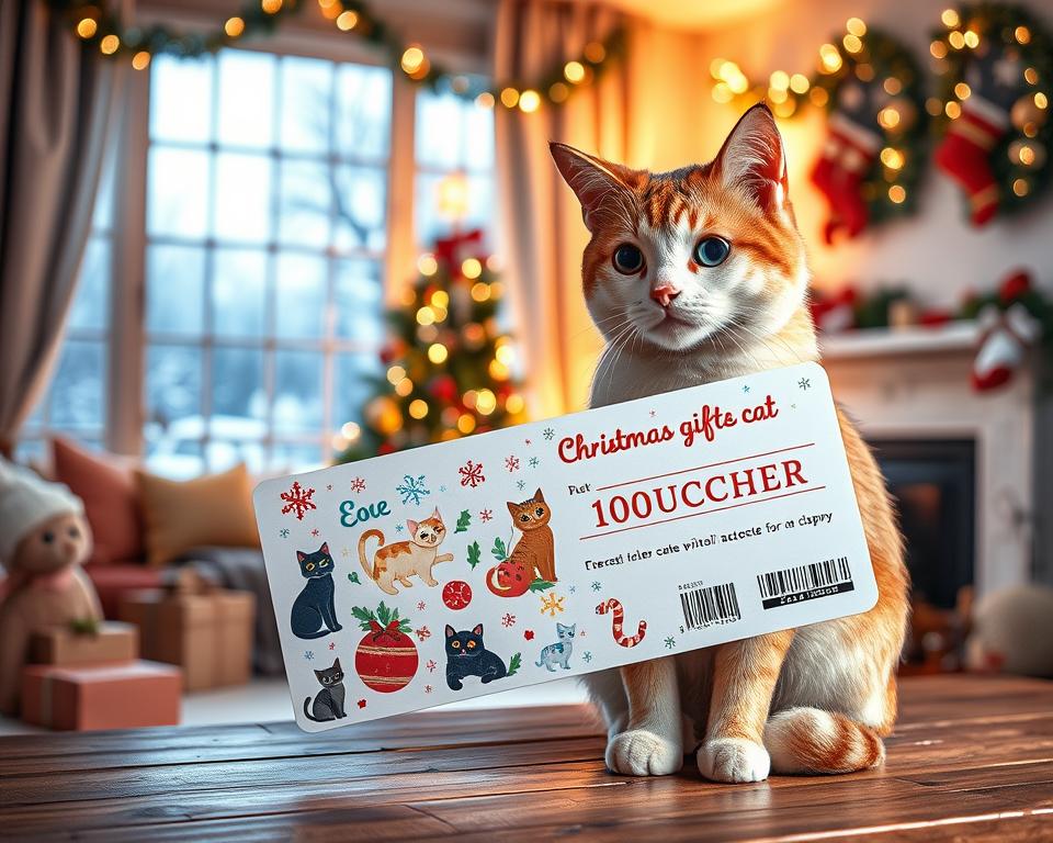 vianočný darčekový poukaz pre mačku
