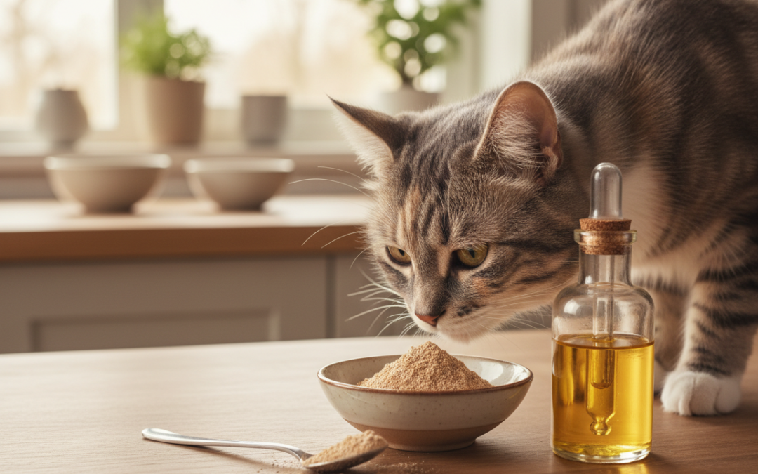 Vitamín v prášku alebo olejová forma – čo mačka lepšie prijíma?