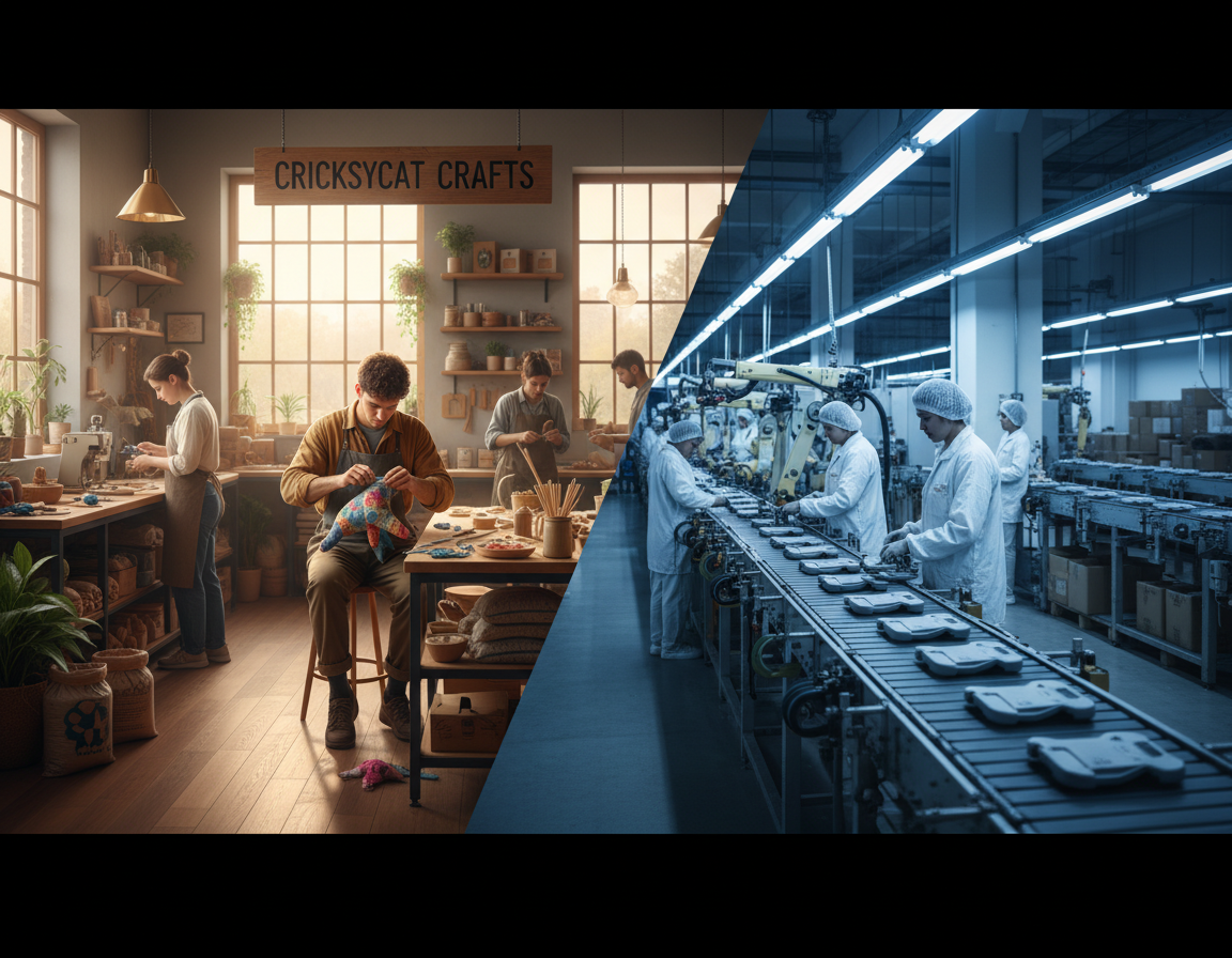 výroba CricksyCat vs priemyselná metóda