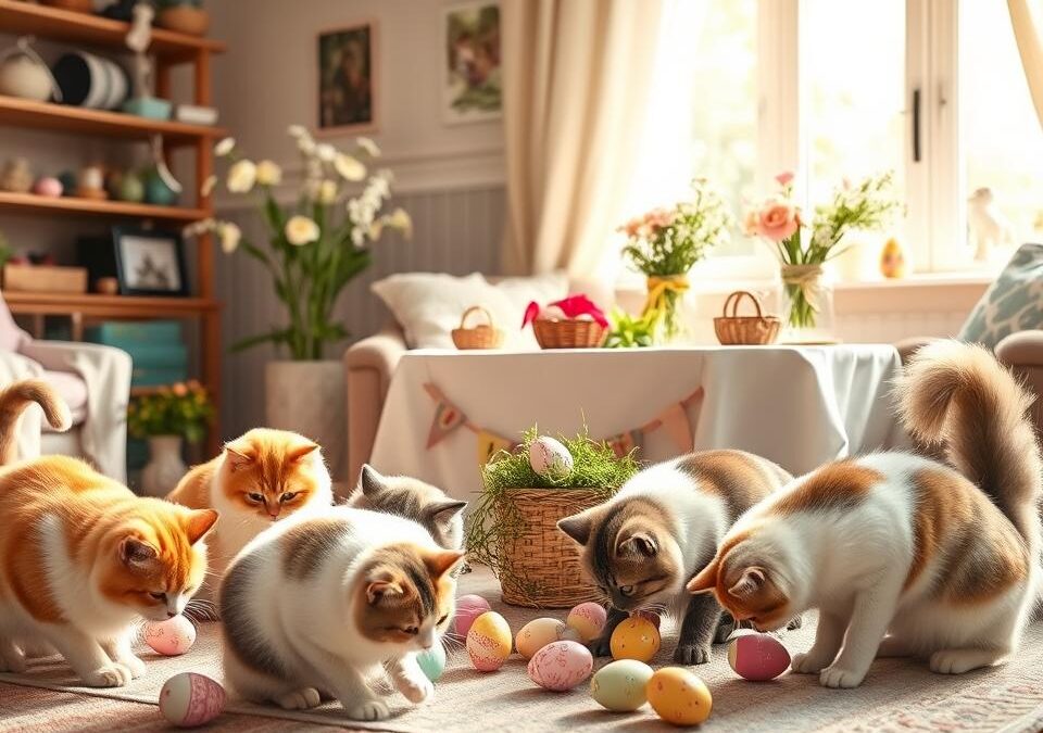 Veľkonočné ozdoby a mačky – čo nikdy nepoužívať