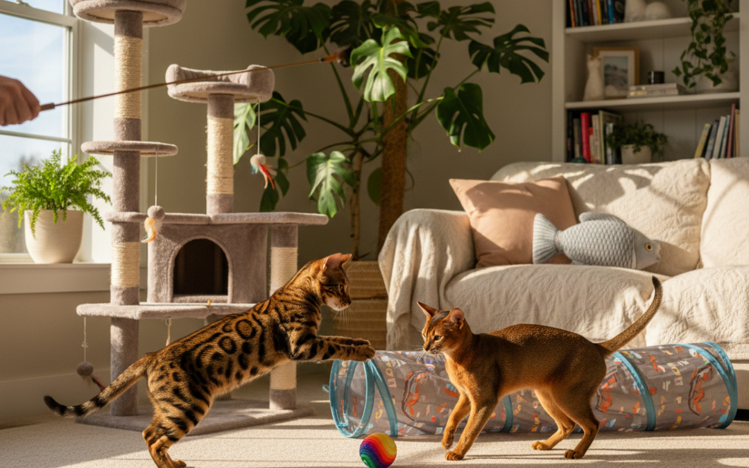 Aktívne plemená mačiek – Všetko, čo o tom potrebuješ vedieť!