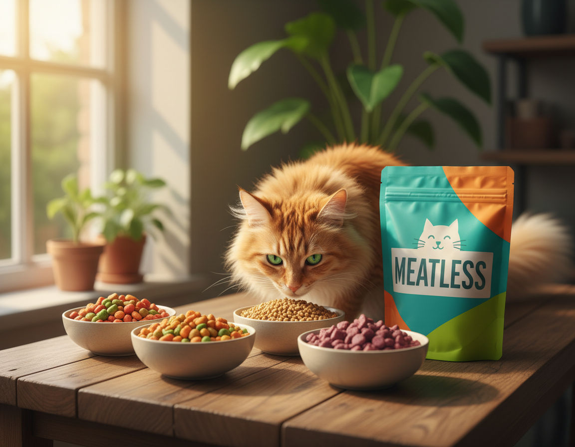 bezmäsové krmivá pre mačky