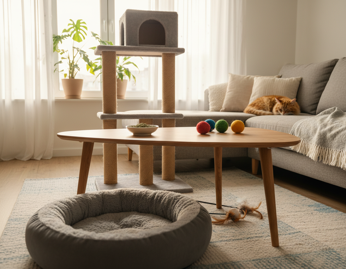 bezpečný nábytok pre mačku