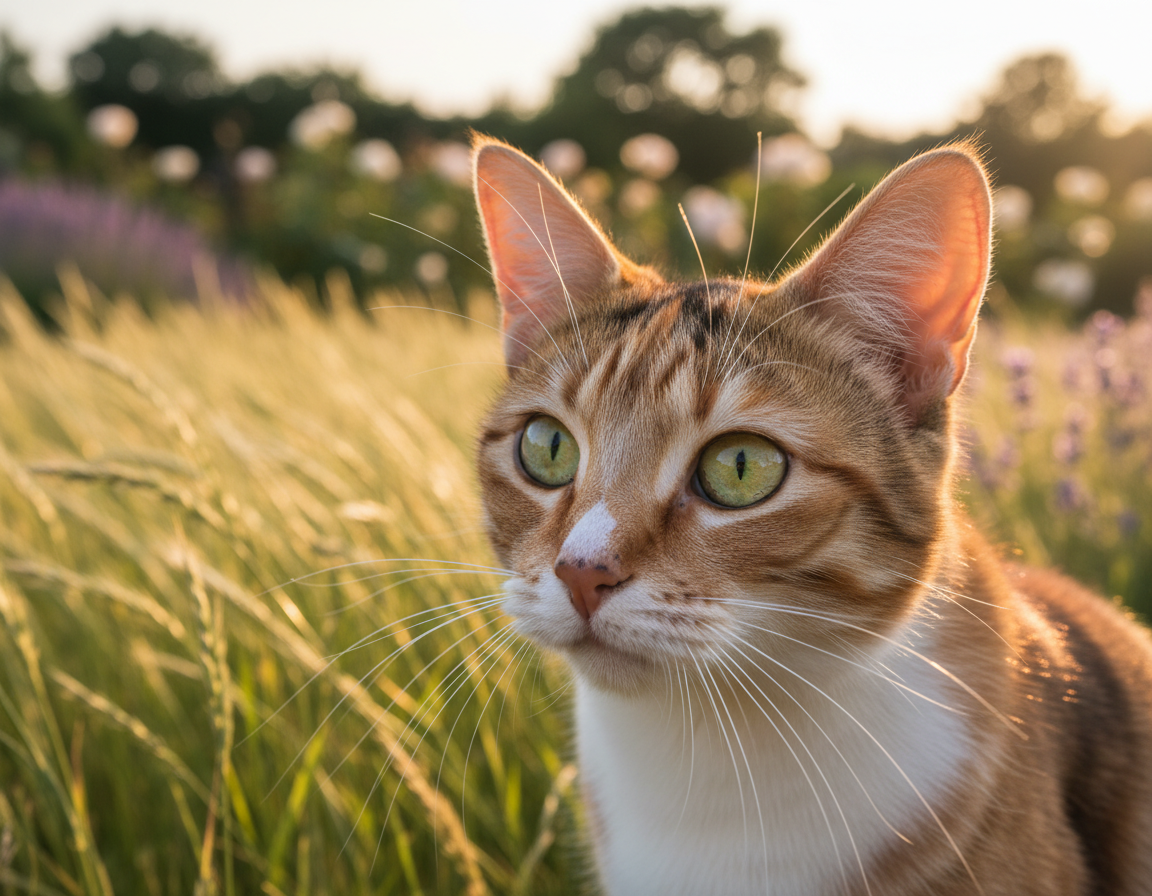 citlivý sluch mačky
