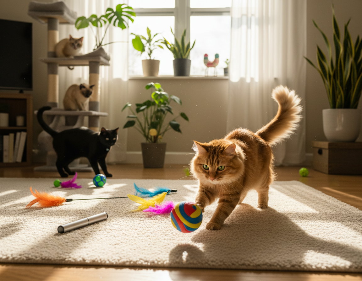 interaktívne hry s loptičkou pre mačky