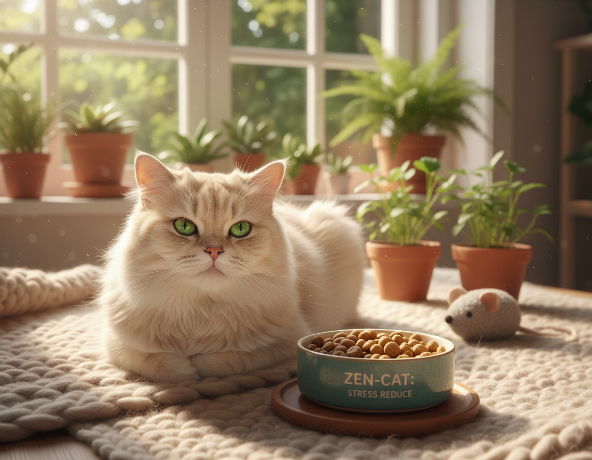 krmivo znižujúce stres u mačiek