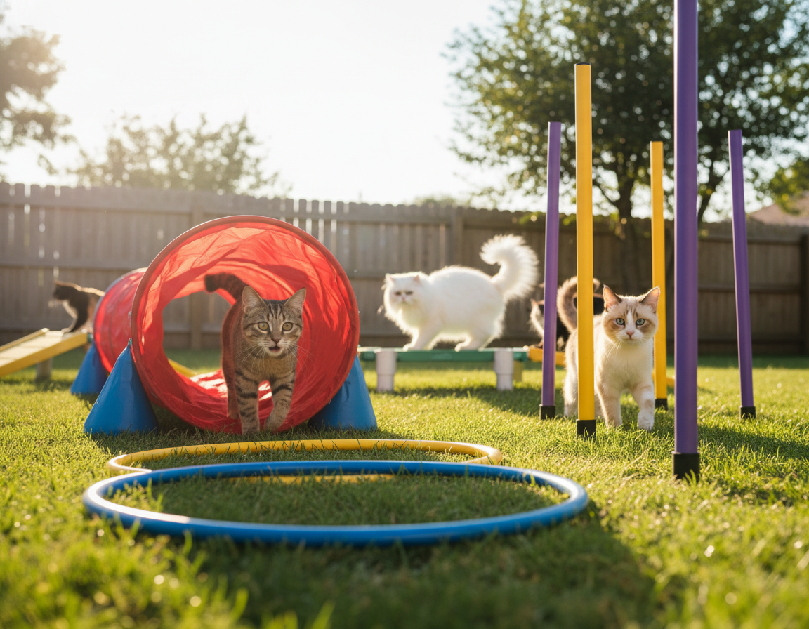 obratnostné hry pre mačky