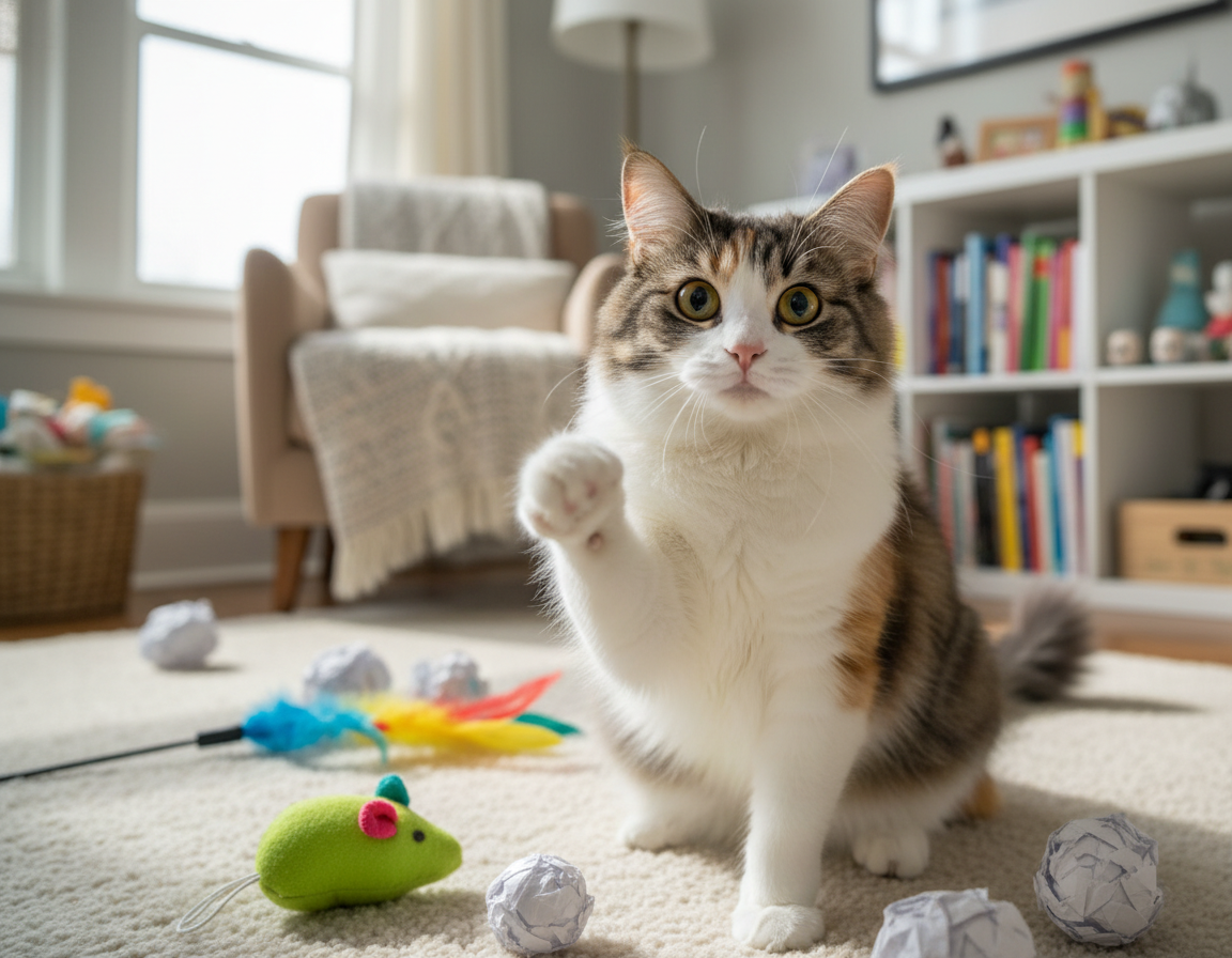 pohyby na upútanie pozornosti u mačiek