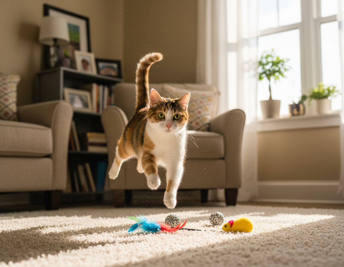 potreba pohybu u mačky