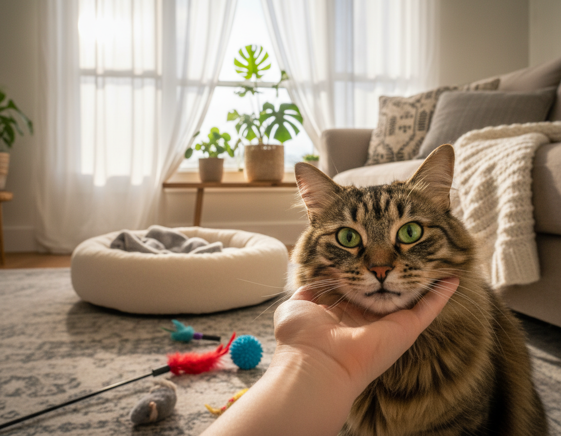 priateľské správanie mačky