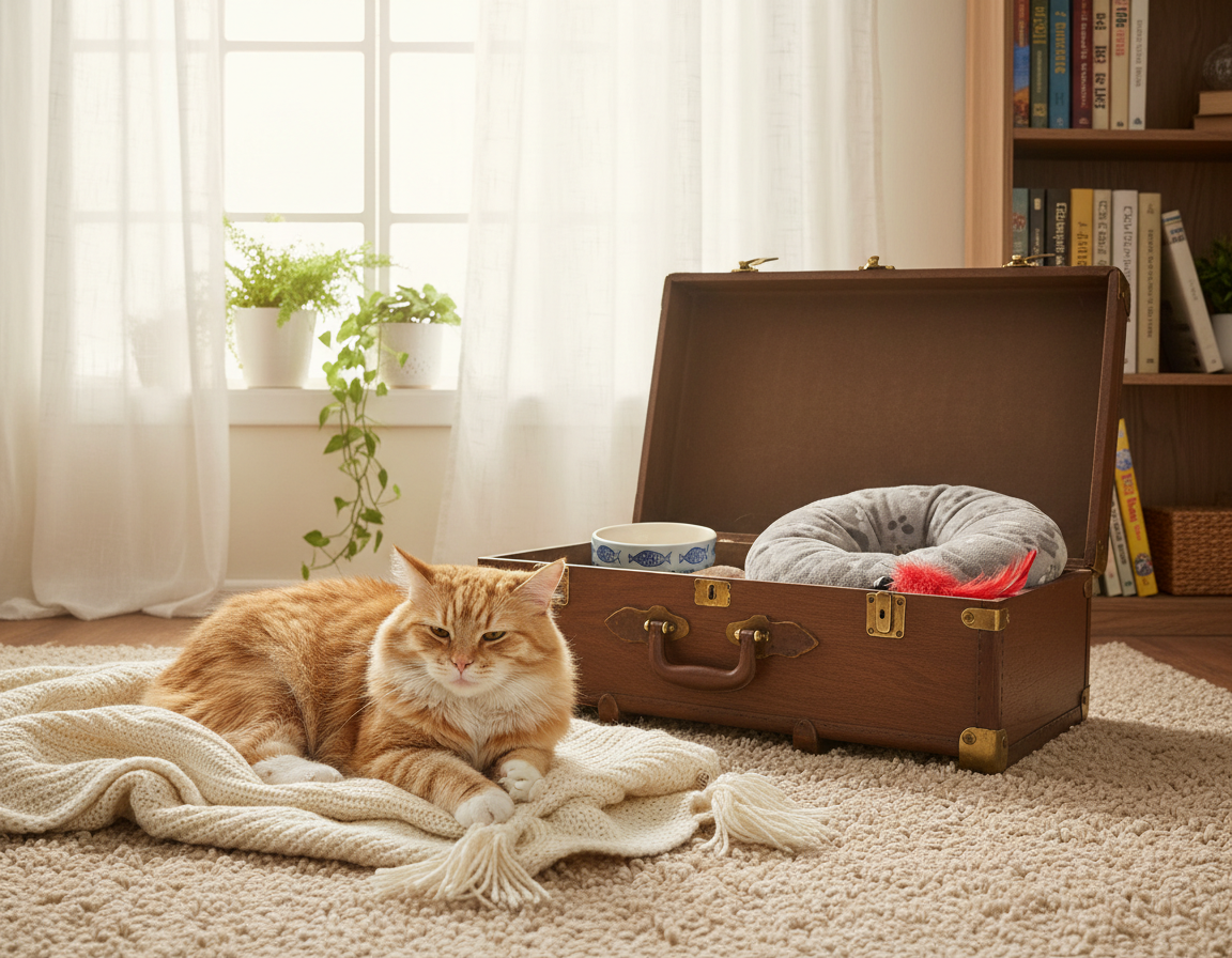 príprava na pokojnú cestu mačky