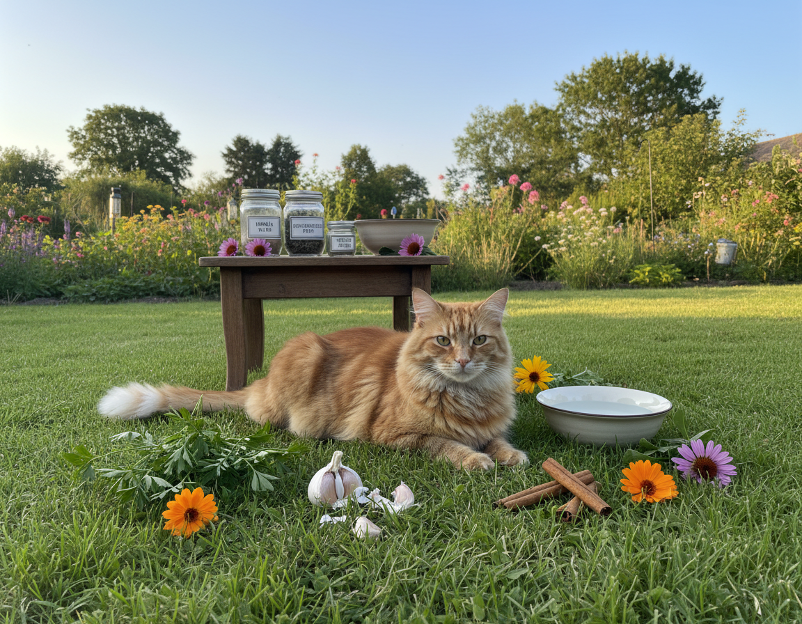 prírodné odčervovanie mačiek