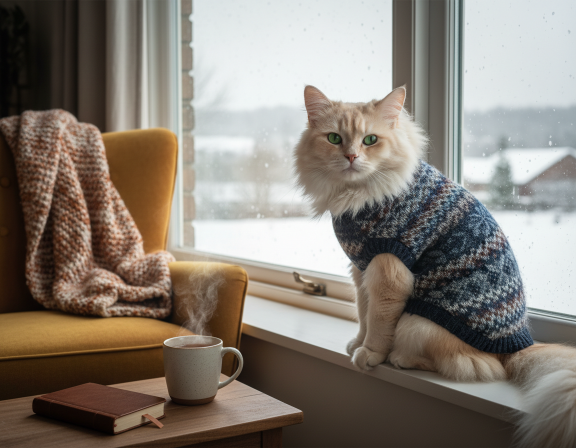 prispôsobenie mačky chladnému počasiu
