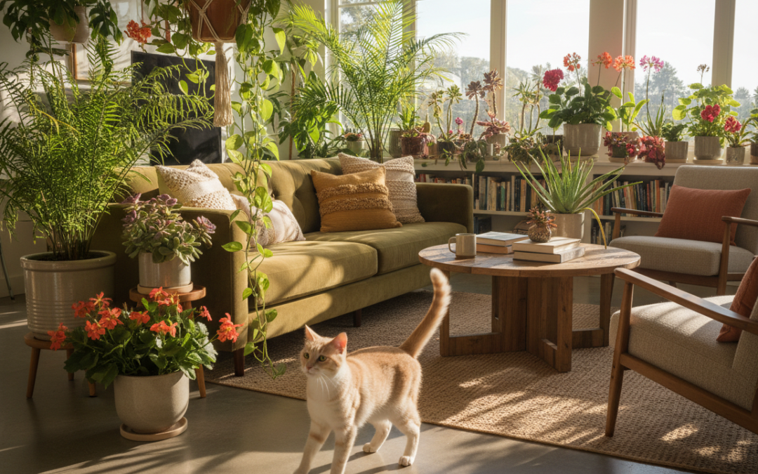 Rastliny a dizajn interiéru v domácnosti s mačkou – Všetko, čo o tom potrebuješ vedieť!