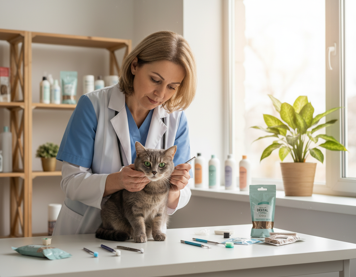 starostlivosť o zuby staršej mačky