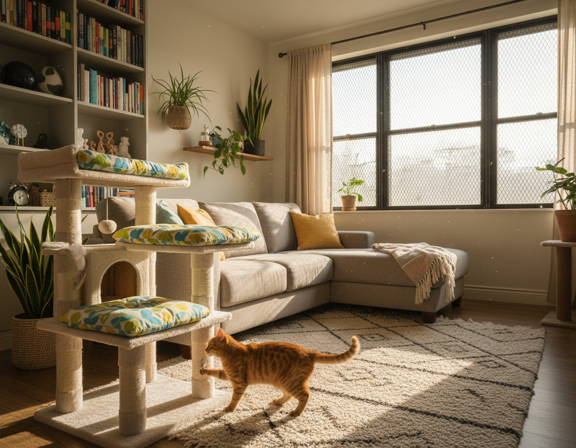 tipy na bezpečnosť mačky v byte