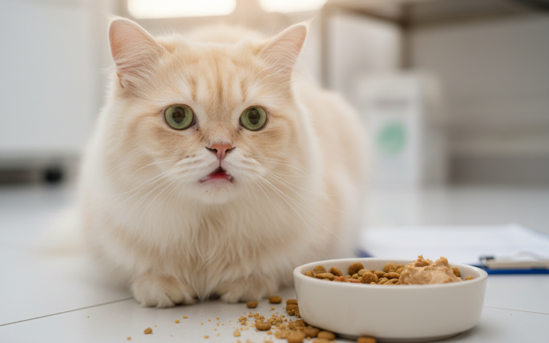 Tráviace problémy mačky súvisiace so stravou – Všetko, čo o tom potrebuješ vedieť!