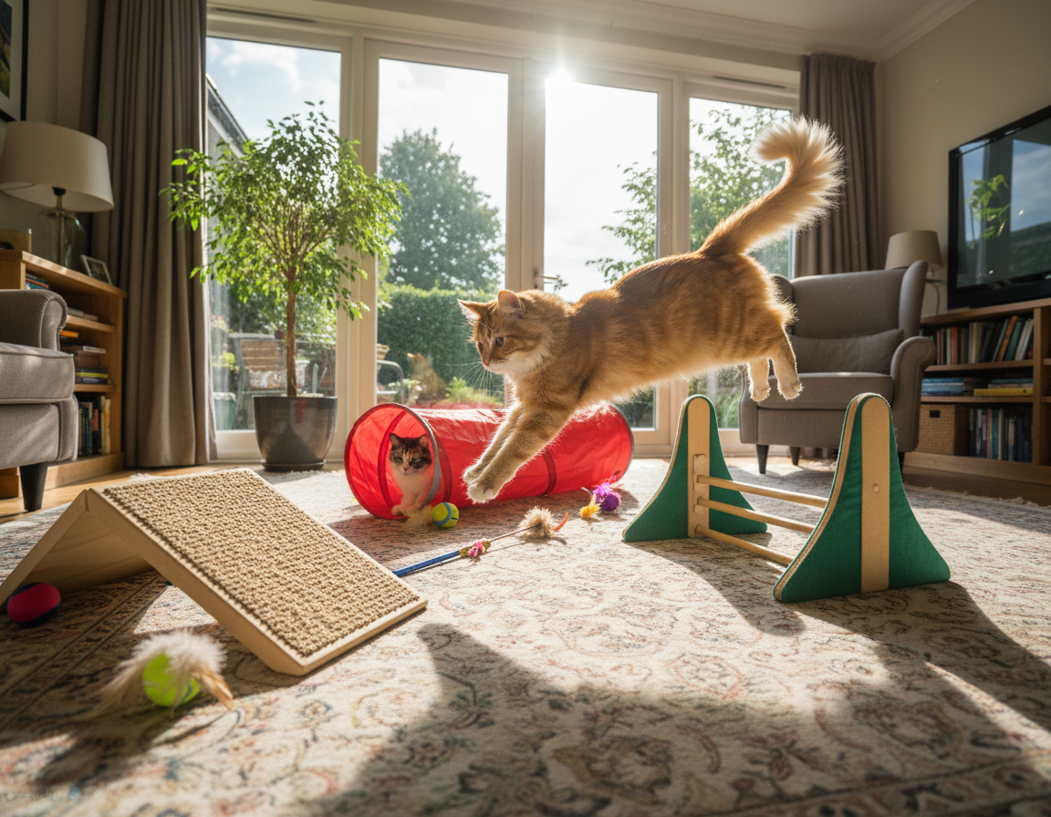 tréning skákania pre mačky