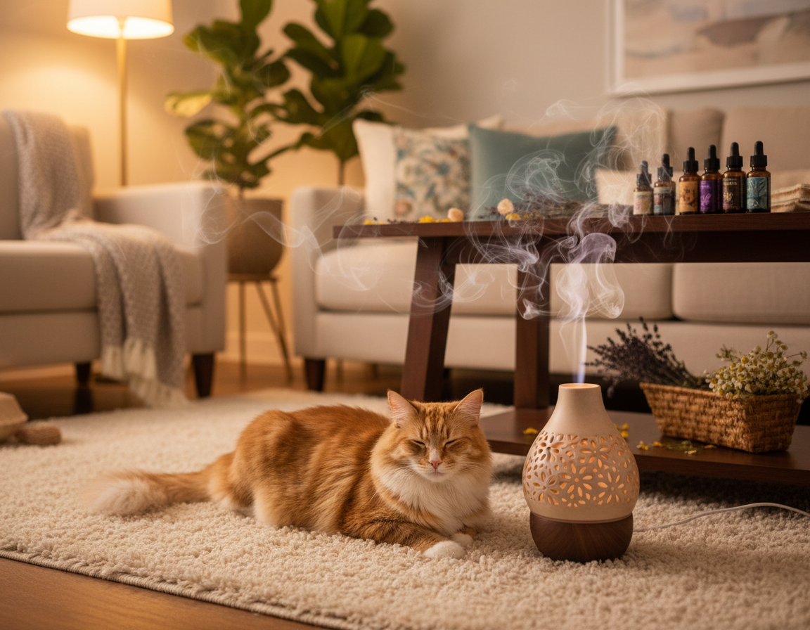 vplyv aromaterapie na mačky