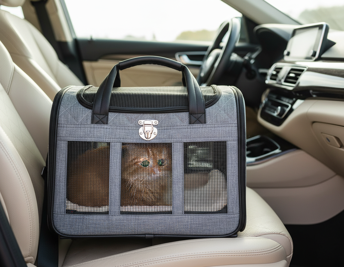 výber prepravky do auta pre mačku