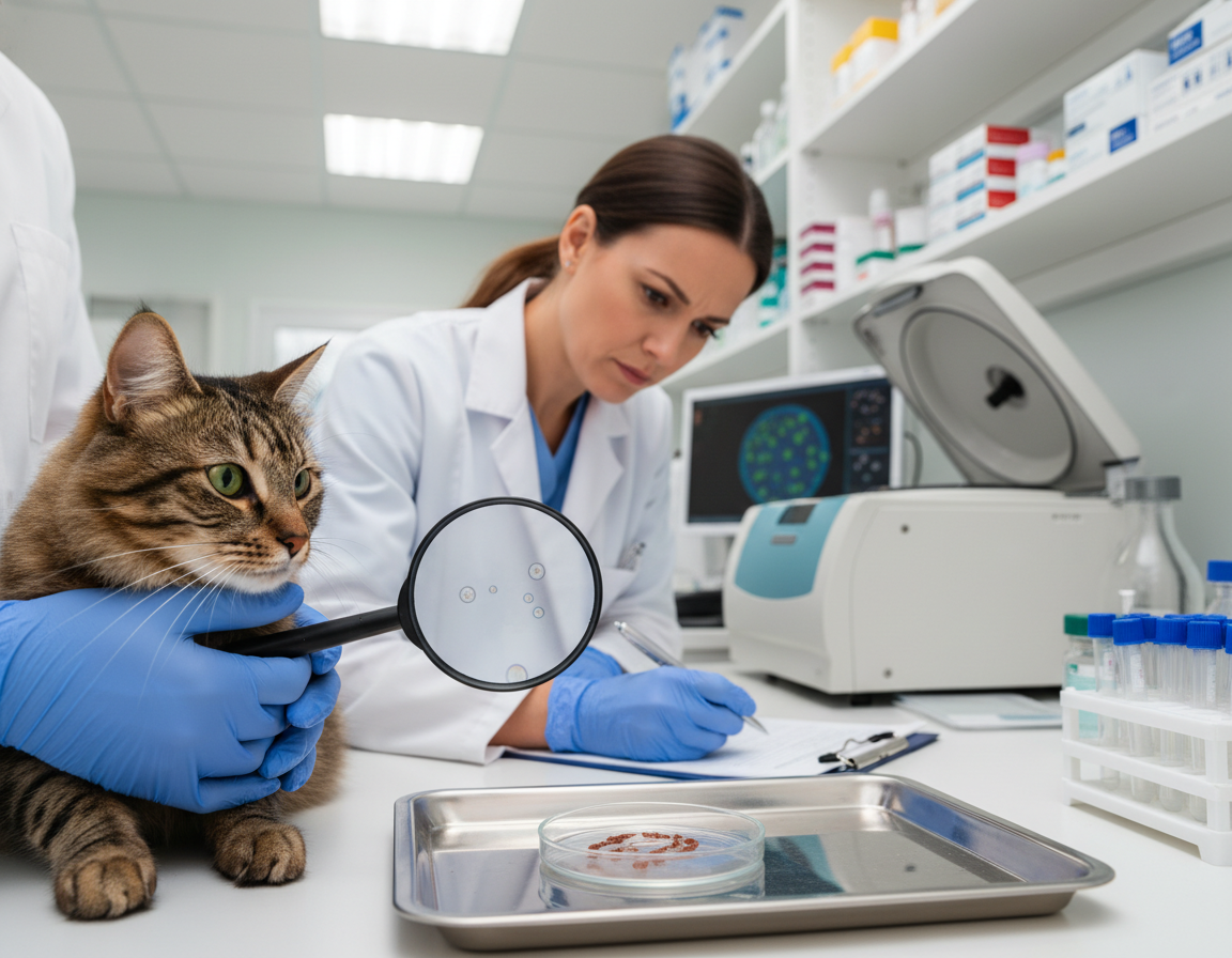 vyšetrenie na parazity u mačiek