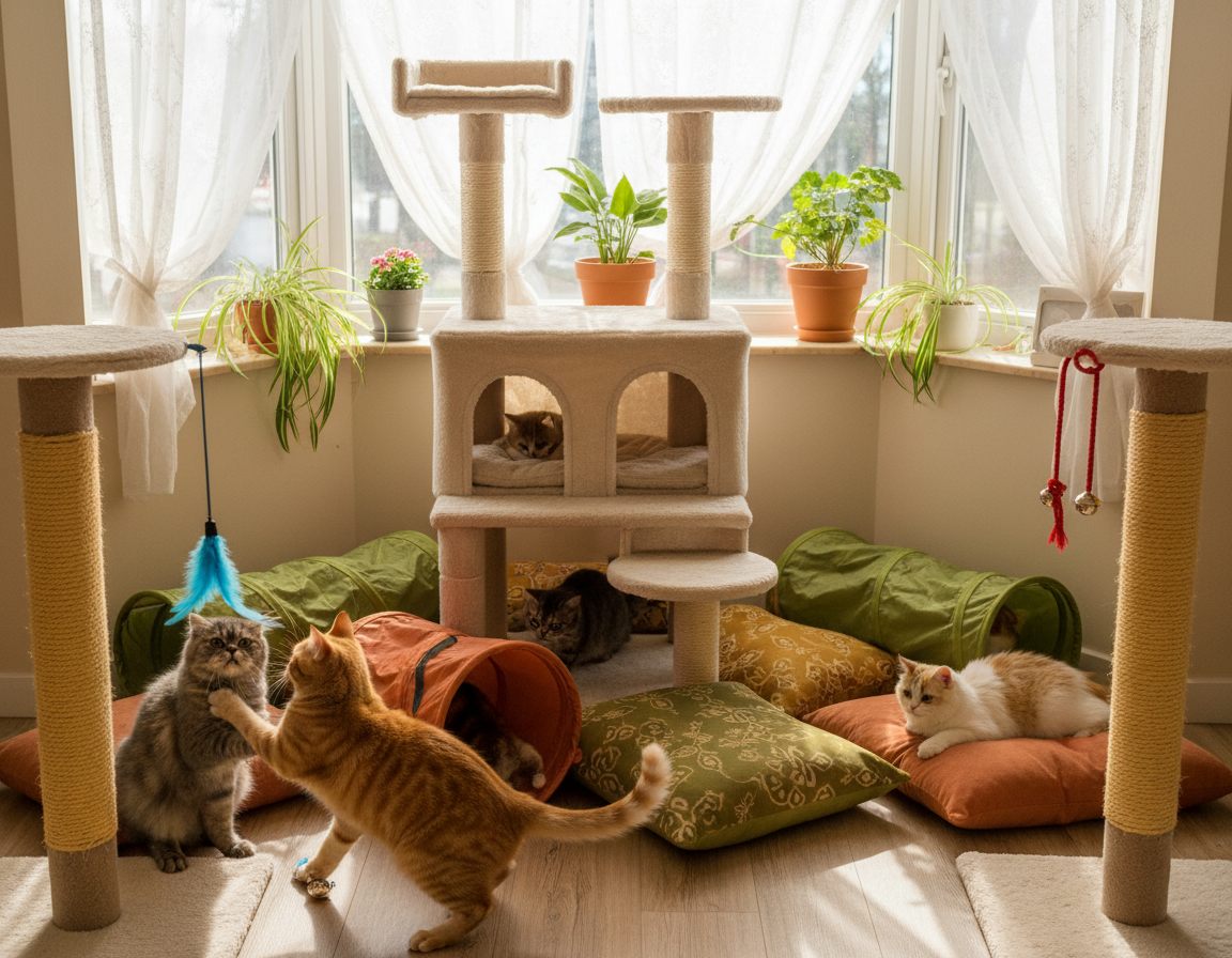 Vytvorenie priestoru na hranie pre mačky – Všetko, čo o tom potrebuješ vedieť!