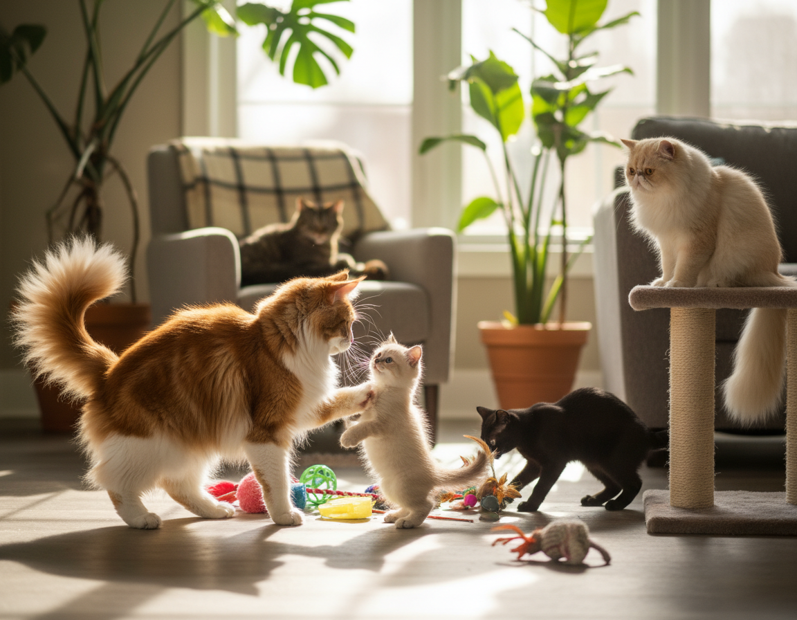 vzťah mačky k iným mačkám