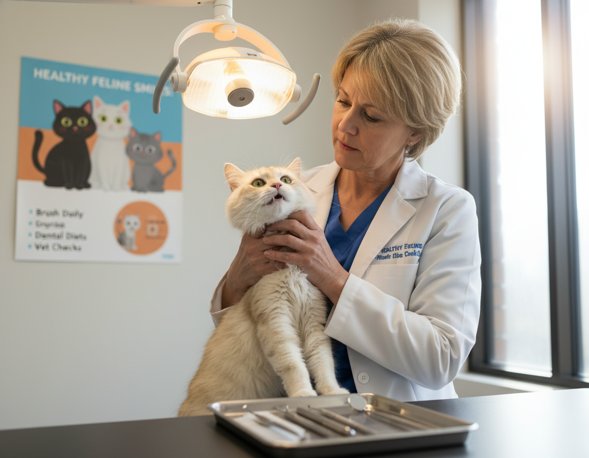 zubná kontrola mačky