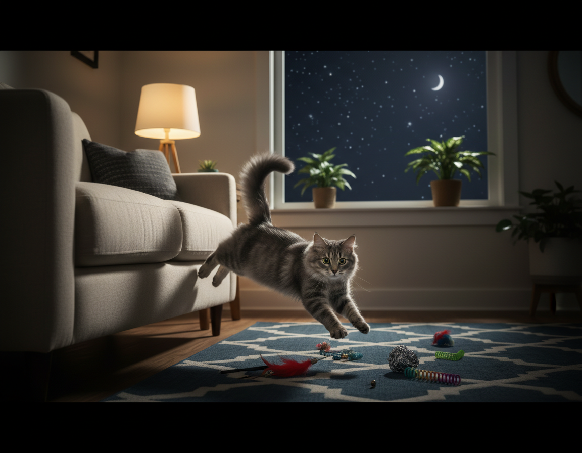 Zvládanie nočnej potreby pohybu u mačky – Všetko, čo o tom potrebuješ vedieť!