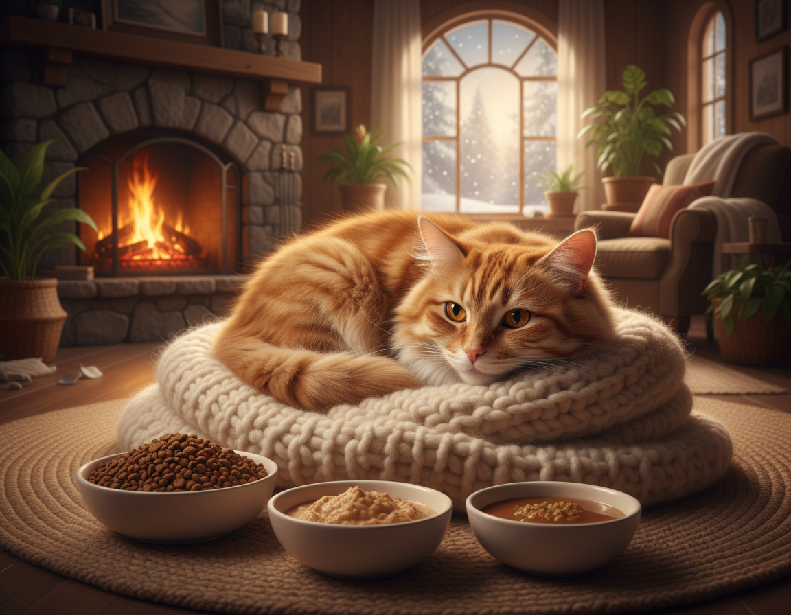 zvysena-potreba-kalorii-u-macky-v-zime zvýšená potreba kalórií u mačky v zime