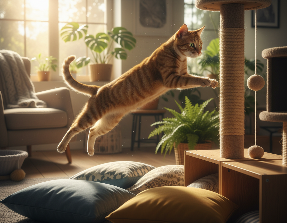 zvyšovanie skokových schopností u mačiek