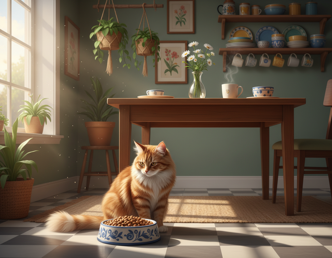 časovanie ranného kŕmenia mačky