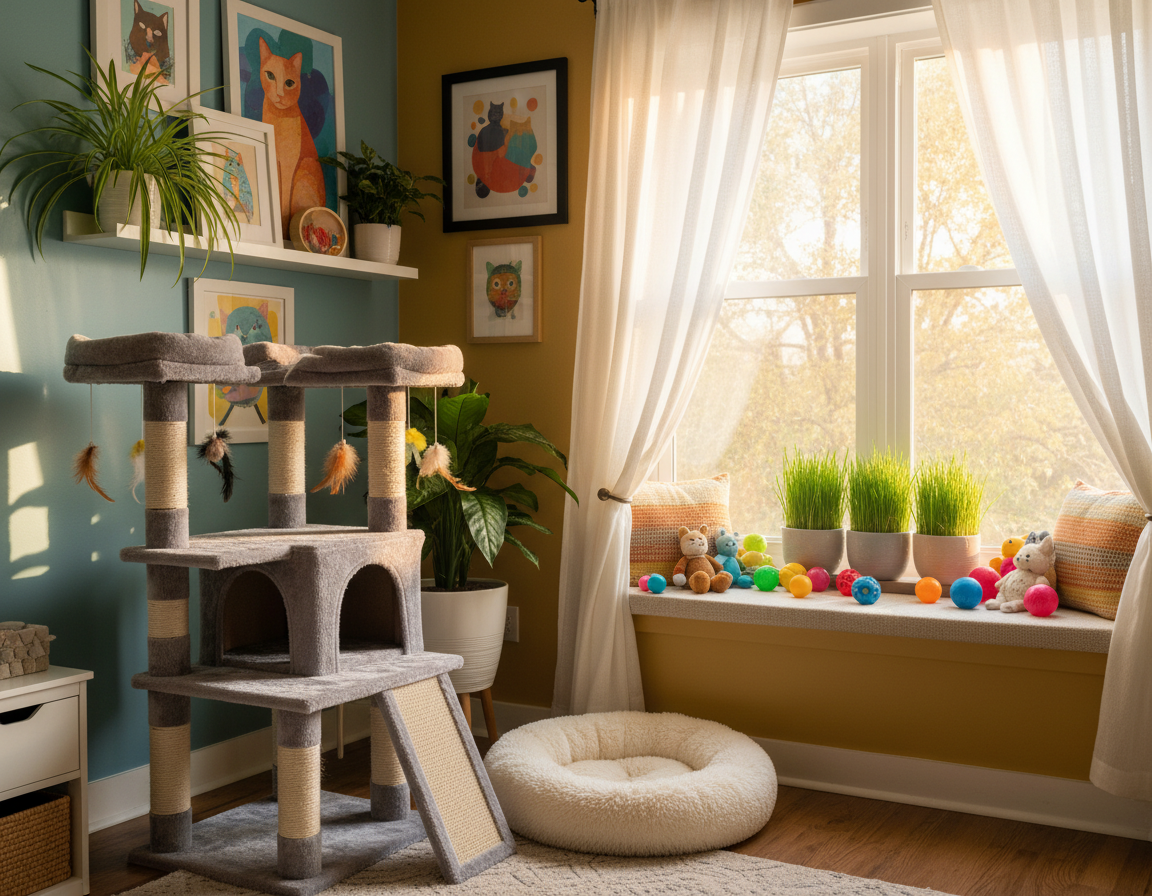 nápady na zariadenie domácnosti pre mačky