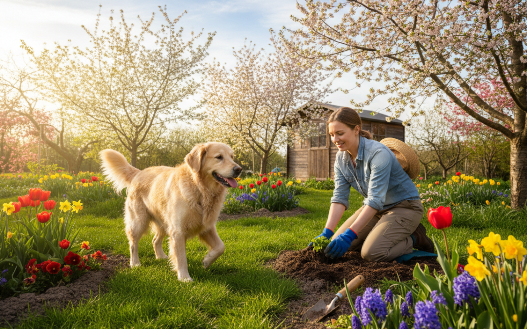 Jarné práce v záhrade a pes – ako ho chrániť?