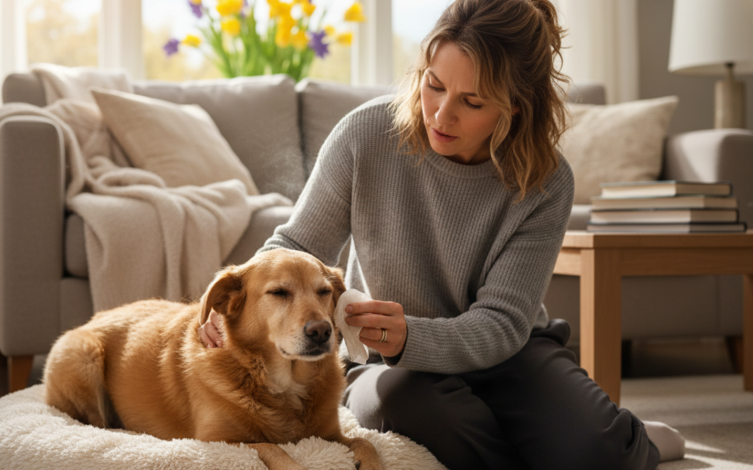 Citlivosť psov na peľ – ako zmierniť príznaky?