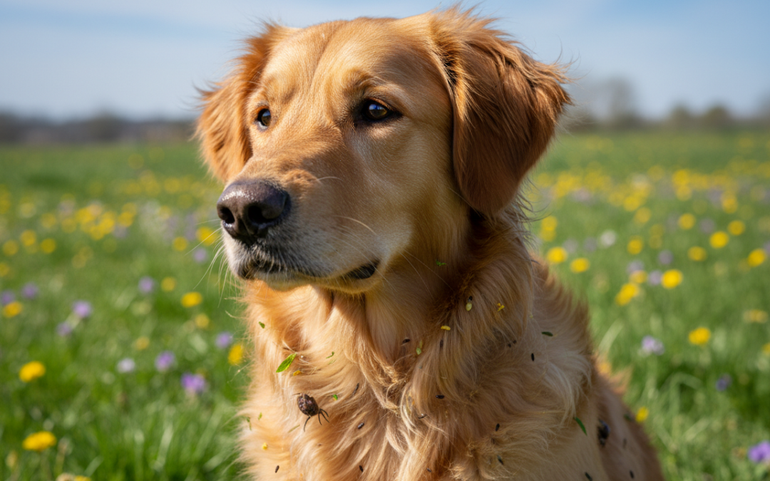 Jarné parazity u psov – nielen kliešte!