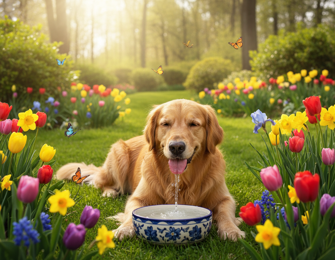 pes-jar-prijem-vody pes jar príjem vody