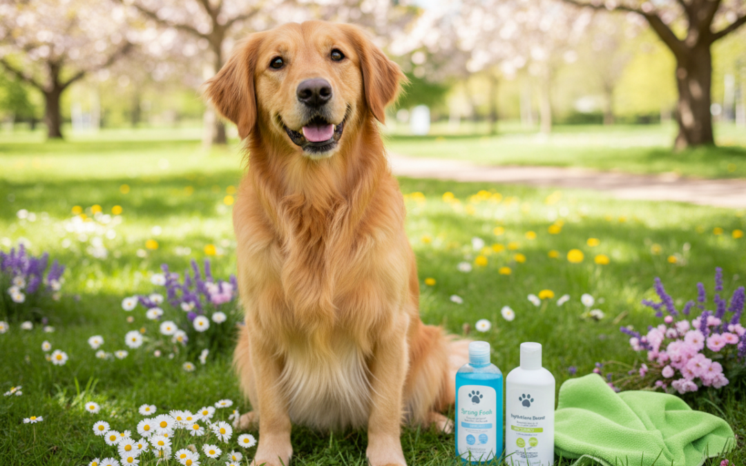 Jarná starostlivosť o kožu psa – hydratácia a šampóny