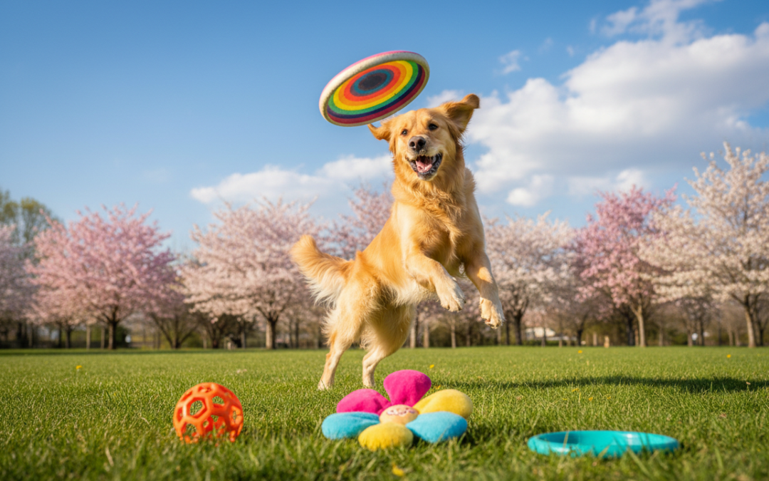 Aké hračky pre psa sú ideálne na jarné hry vonku?