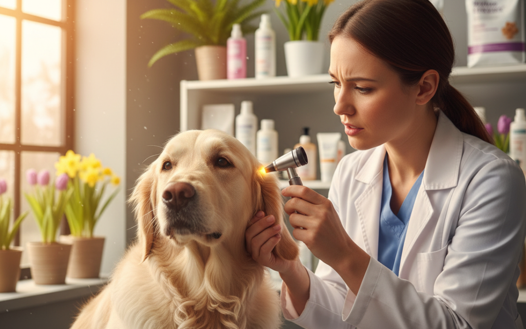 Problémy s ušami u psov na jar – plesne a alergie