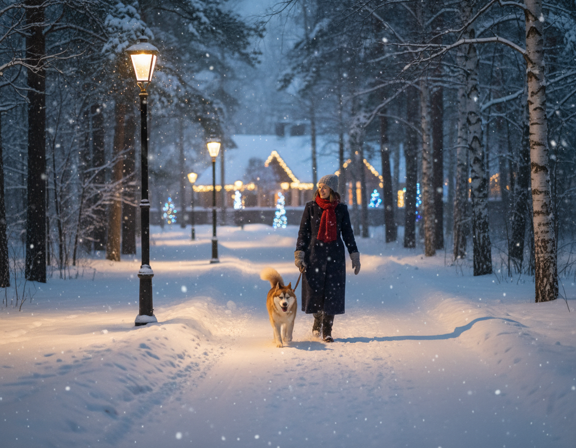 pes zima bezpečnosť po zotmení