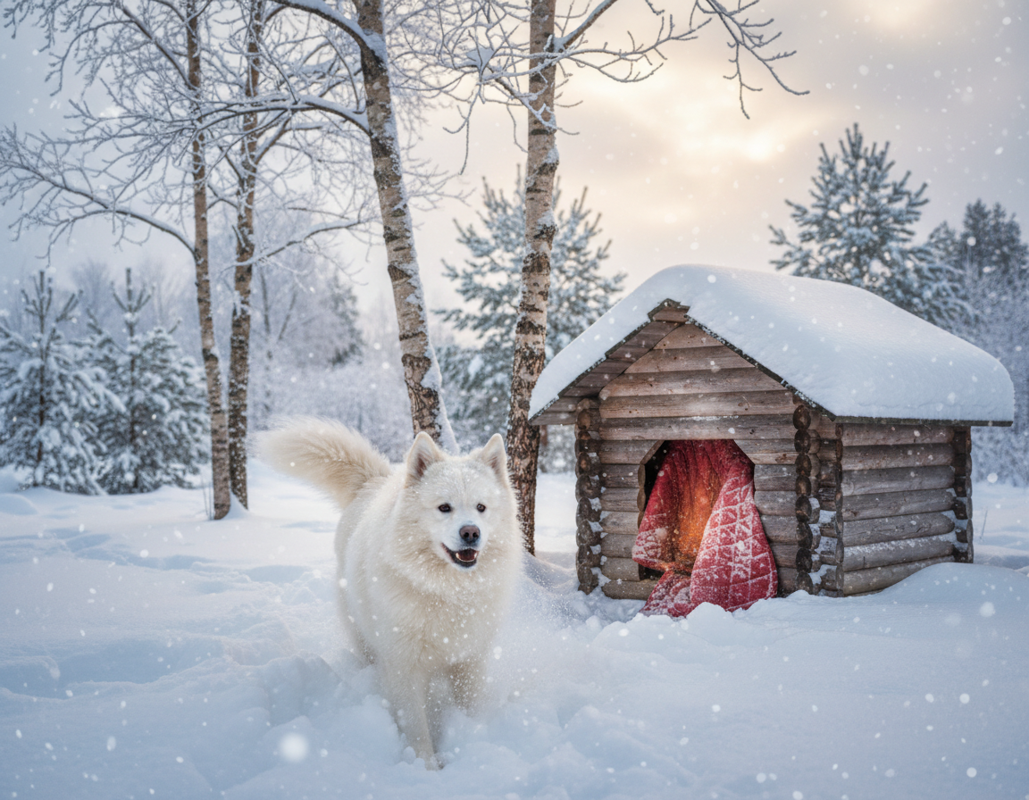 pes zima dohľad pri držaní vonku