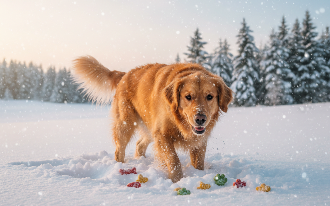 Schovaj maškrtu do snehu – tip na zimnú hru so psom