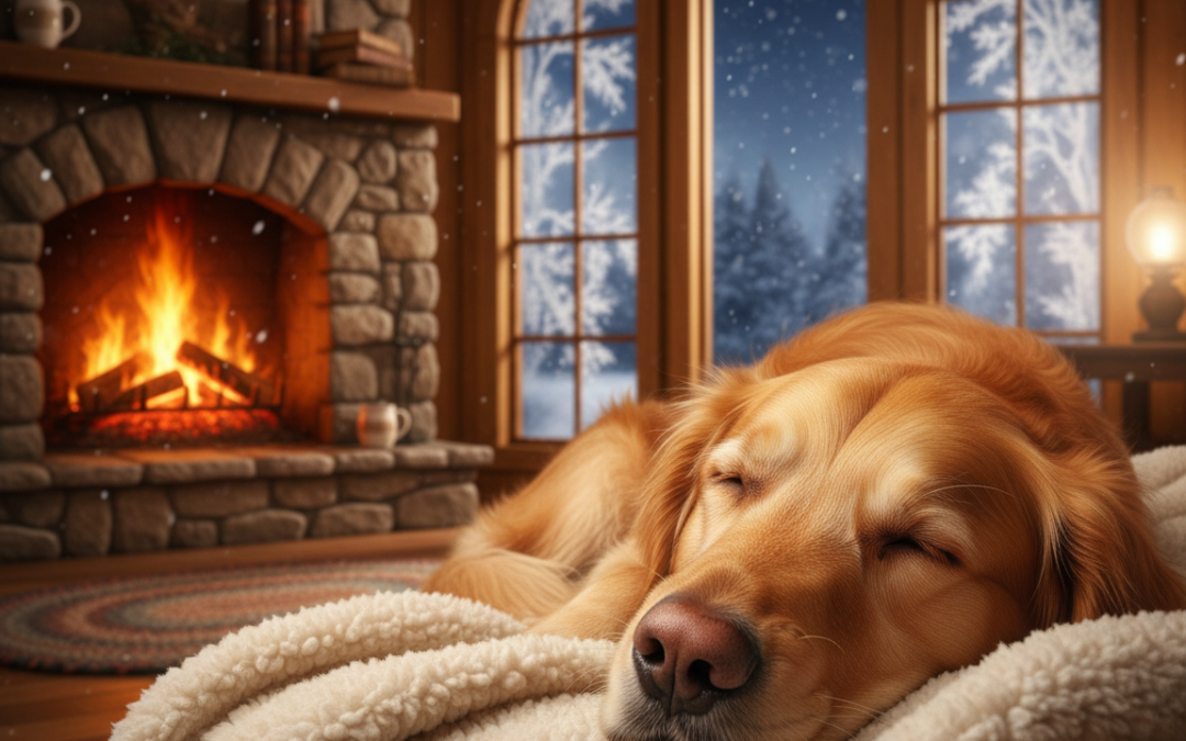 Zimný oddych – koľko by mal pes spať?