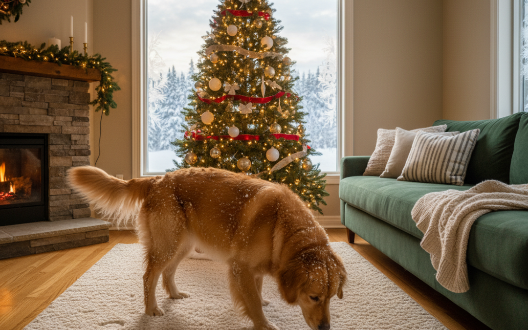 Privykanie psa z vonkajšieho prostredia na interiér v zime – postupne a šetrne