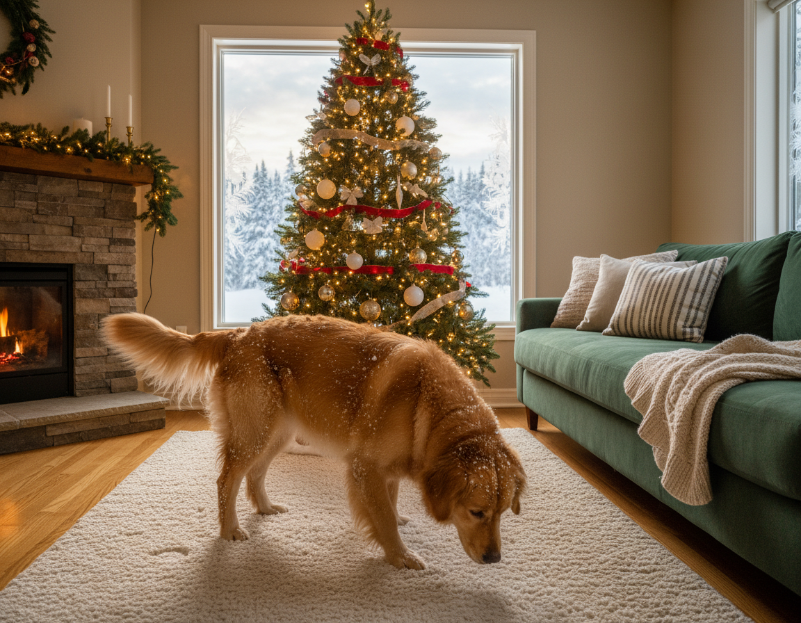 pes zima pomoc pri prechode z vonkajšieho na vnútorný režim