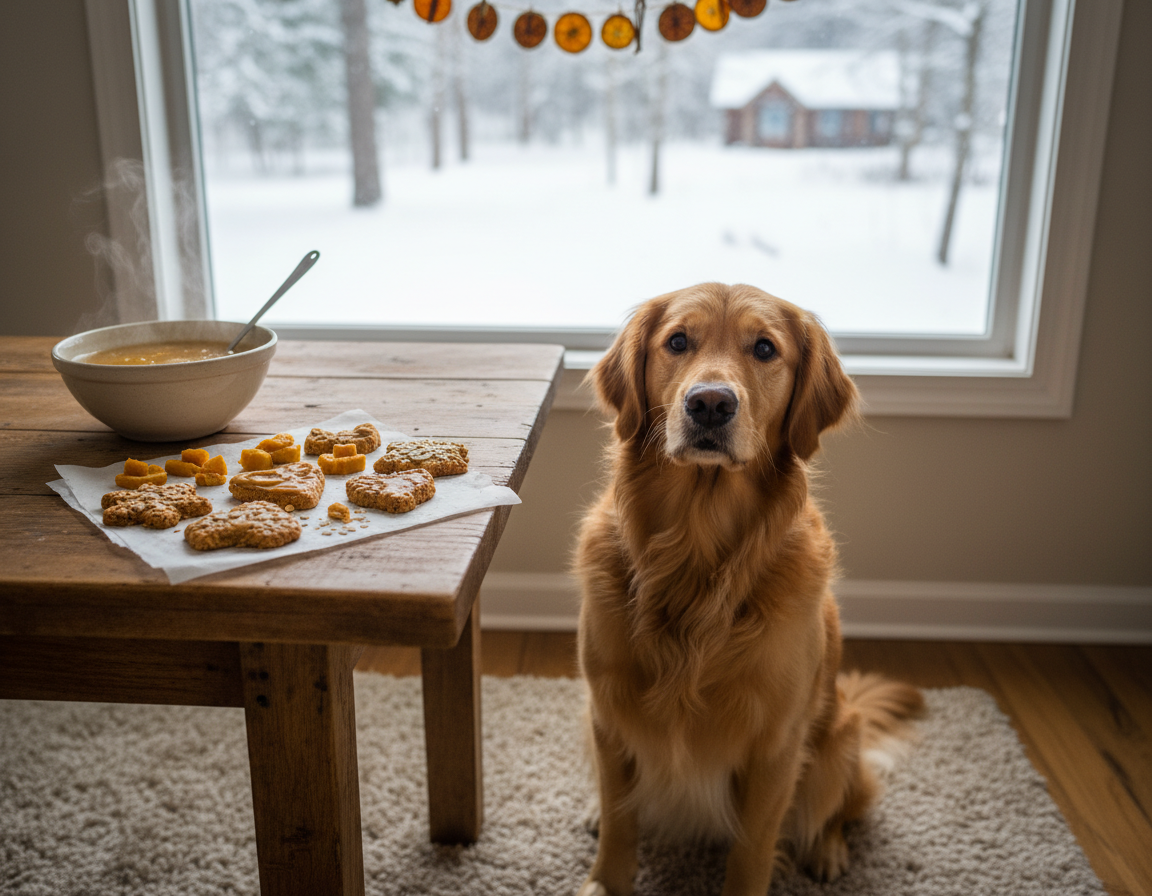 pes-zima-priprava-zahrievacich-maskrt pes zima príprava zahrievacích maškŕt